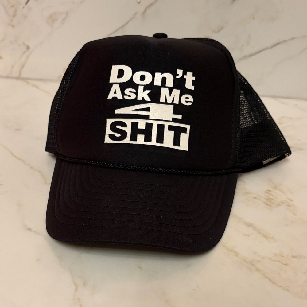 Black Mesh Trucker Hat